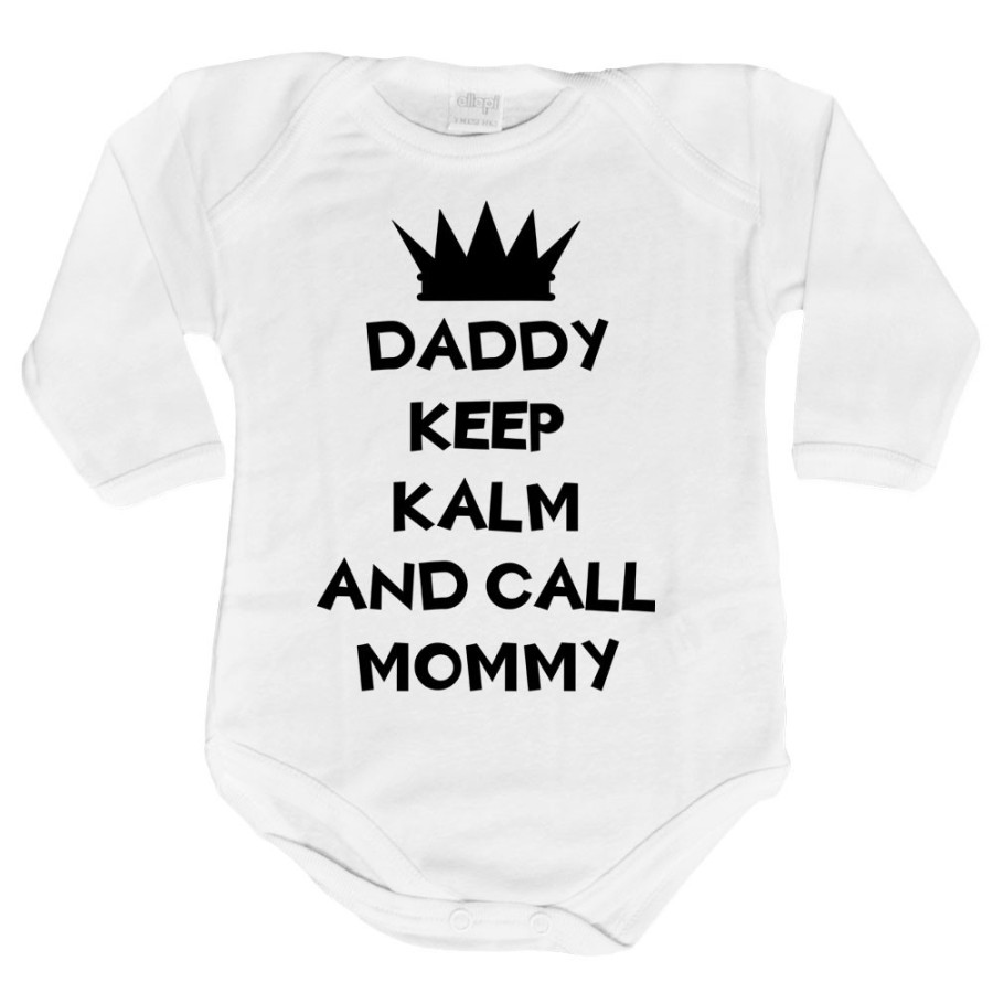 Body neonato daddy keep calm and call mommy Per il papà