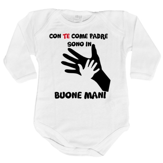 Body neonato con te come padre sono in buone mani Per il papà