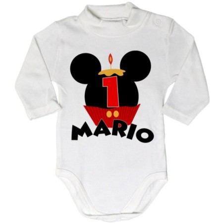 Body lupetto neonato personalizzato con nome festa a tema...