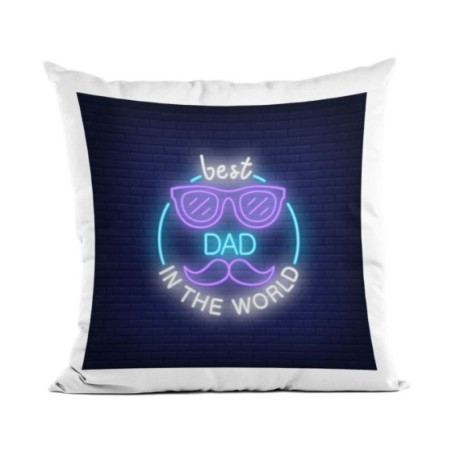 Cuscino best dad in the world neon