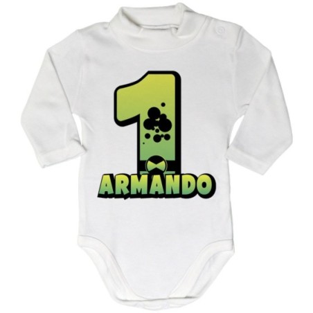 Body lupetto neonato personalizzato con nome festa a tema...