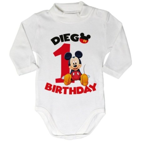 Body lupetto neonato personalizzato con nome festa a tema...