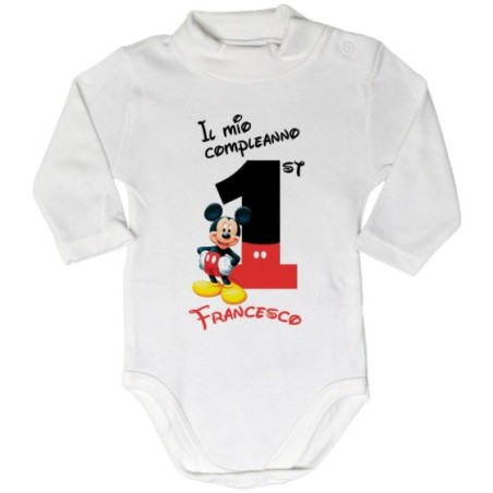 Body lupetto neonato personalizzato con nome festa a tema...