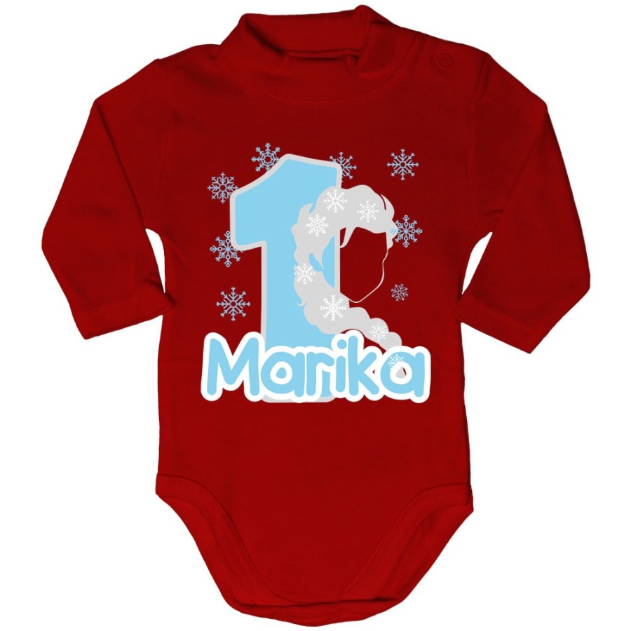 Body lupetto neonato personalizzato con nome festa a tema frozen elsa Compleanno