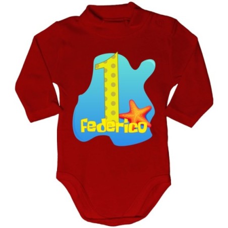 Body lupetto neonato personalizzato con nome festa a tema spongebob Compleanno