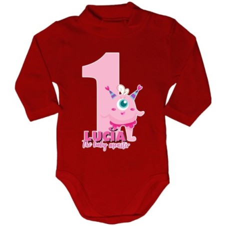 Body lupetto neonato personalizzato con nome festa a tema monster e co Compleanno
