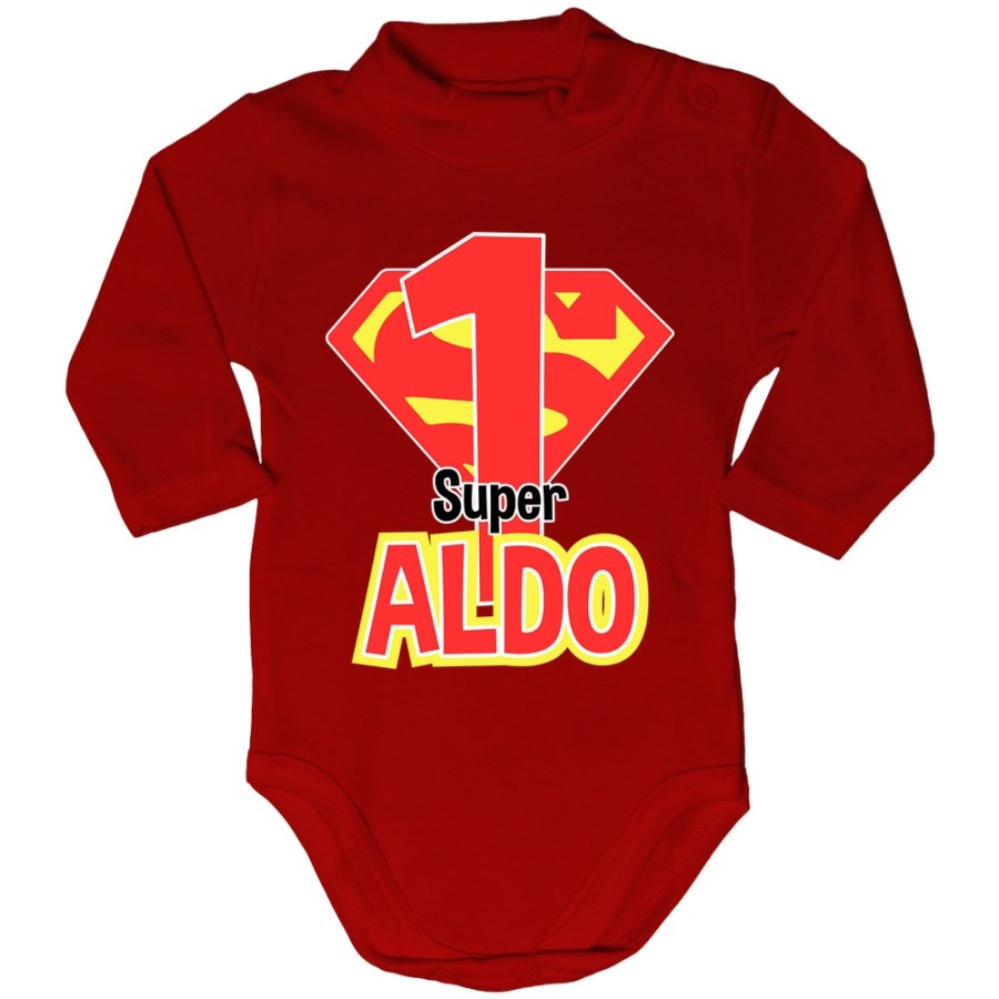 Body lupetto neonato personalizzato con nome festa a tema superman Compleanno