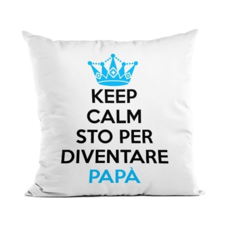 Cuscino keep calm sto per diventare papà