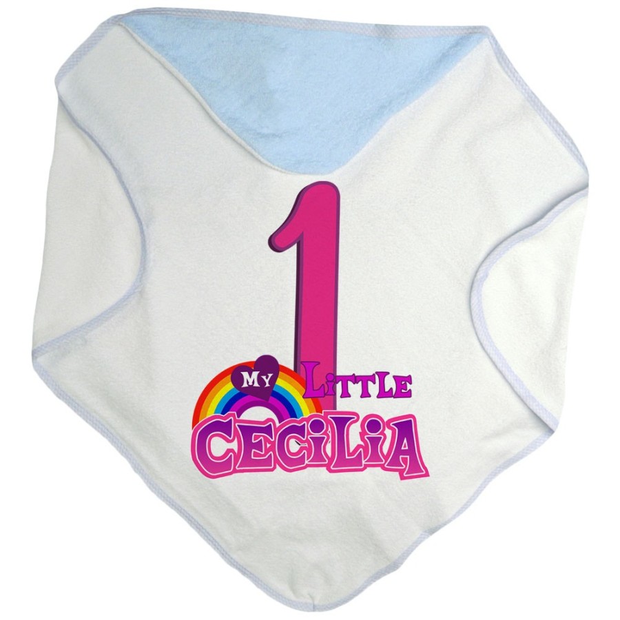 Accappatoio neonato personalizzato con nome festa a tema mini pony Compleanno