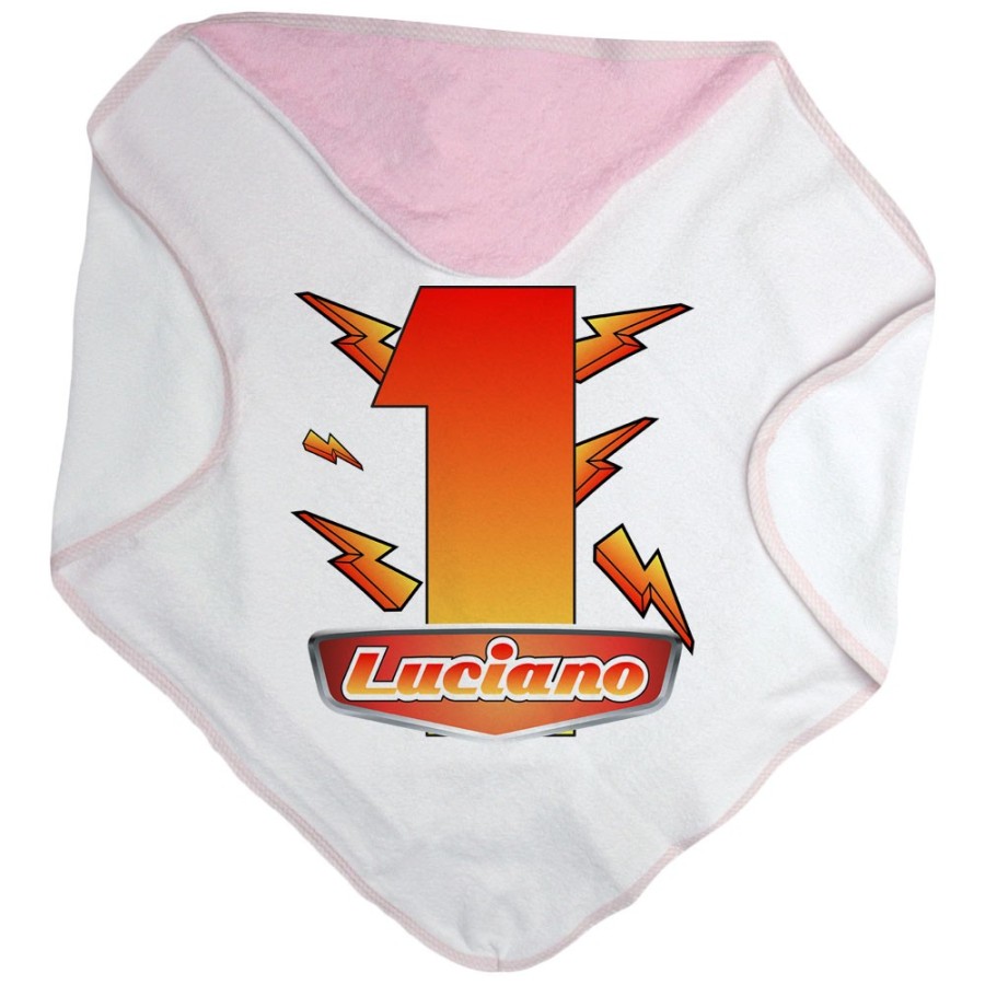 Accappatoio neonato personalizzato con nome festa a tema cars Compleanno