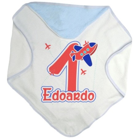 Accappatoio neonato personalizzato con nome festa a tema...