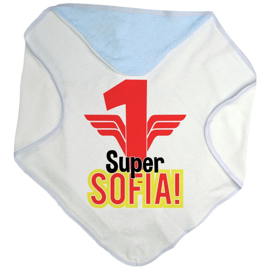 Accappatoio neonato personalizzato con nome festa a tema  wonderwoman Compleanno