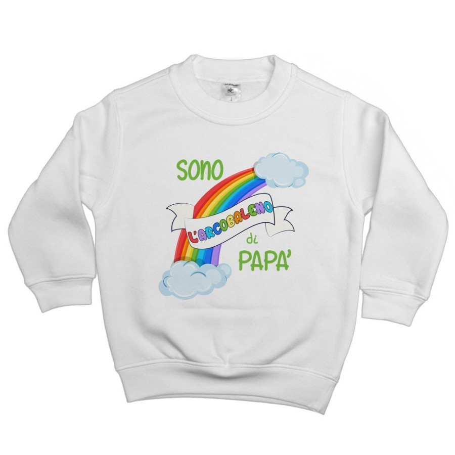 Felpa bambino sono l'arcobaleno di papà Per il papà