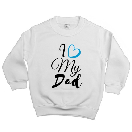 Felpa bambino i love my dad Per il papà