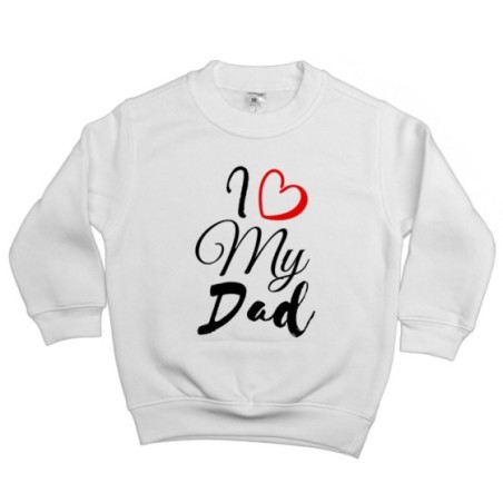Felpa bambino i love my dad Per il papà