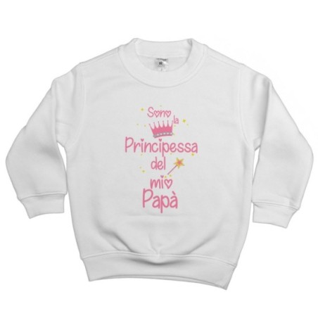 Felpa bambino sono il principe la principessa del mio papà Per il papà