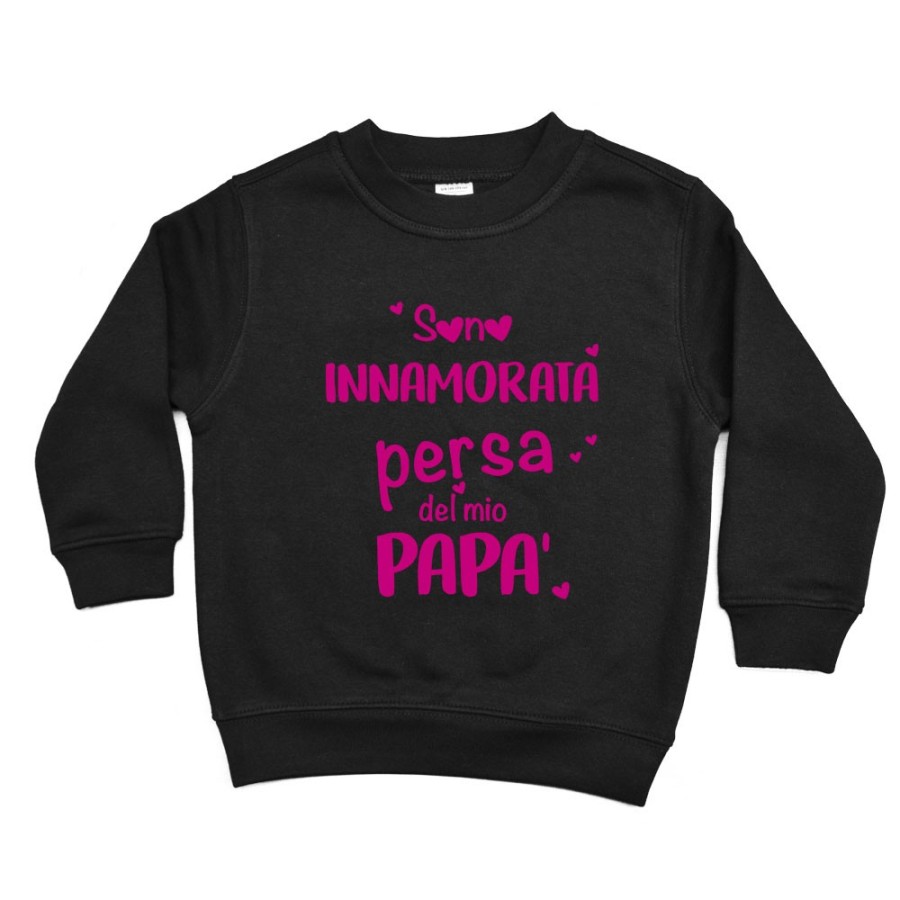 Felpa bambina sono innamorata persa del mio papà Per il papà