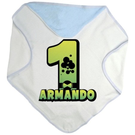 Accappatoio neonato personalizzato con nome festa a tema...