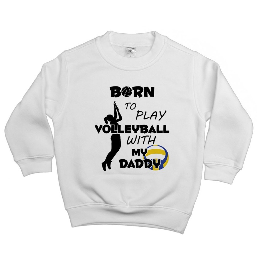 Felpa bambino born to play volleyball with my daddy Per il papà
