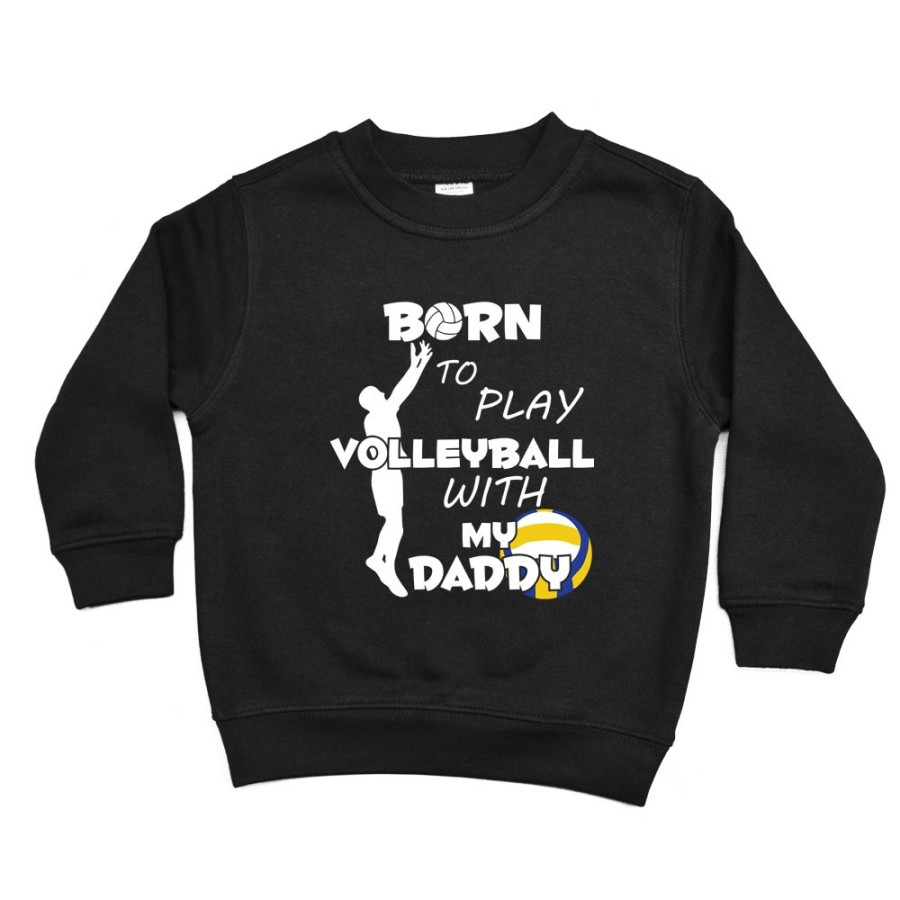 Felpa bambino born to play volleyball with my daddy Per il papà