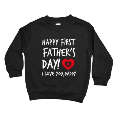 Felpa bambino happy first father's day i love you daddy
