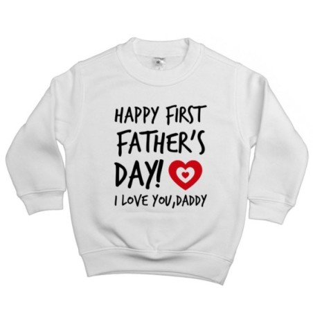Felpa bambino happy first father's day i love you daddy Per il papà