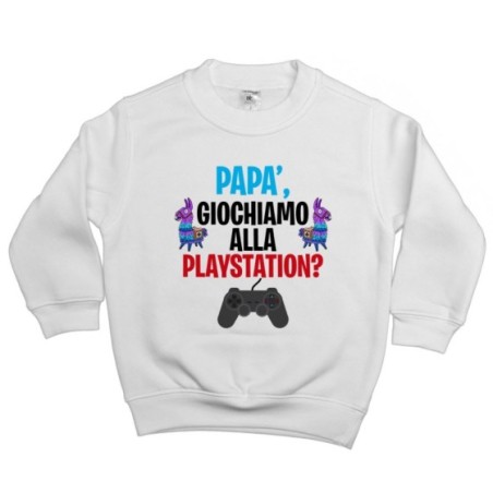 Felpa bambino papà giochiamo alla playstation Per il papà