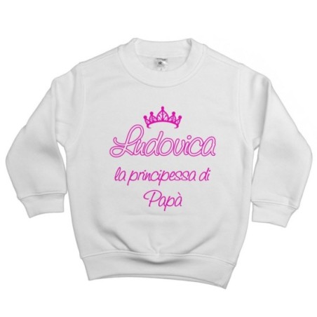 Felpa bambino personalizzata con nome il principe la...