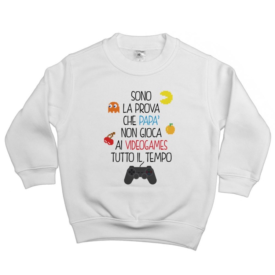 Felpa bambino sono la prova che papà non gioca ai videogames tutto il tempo Per il papà