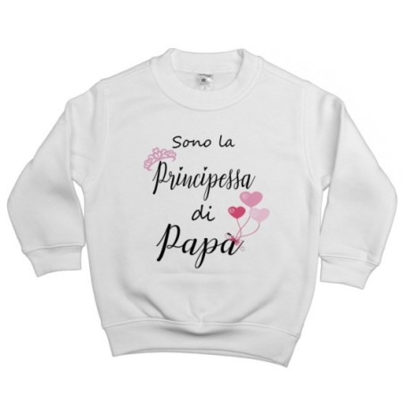 Felpa bambina sono la principessa di papà