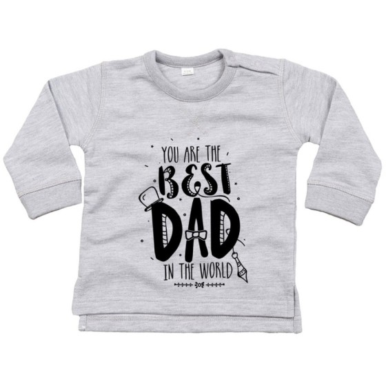 Felpa neonato the best dad in the world Per il papà