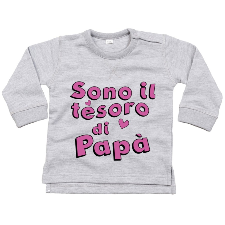 Felpa neonato sono il tesoro di papà Per il papà