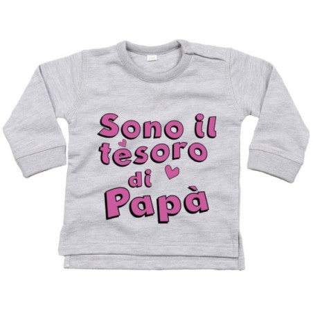 Felpa neonato sono il tesoro di papà