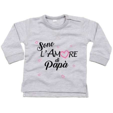 Felpa neonato sono l'amore di papà