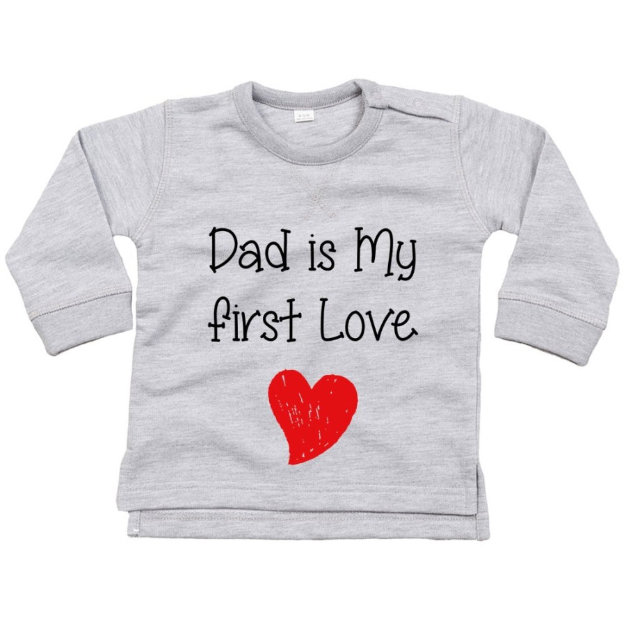 Felpa neonato dad is my first love Per il papà