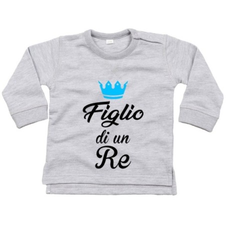 Felpa neonato figlio di un re figlia di un re con corona...