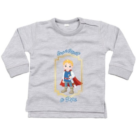 Felpa neonato sono il principe di papà