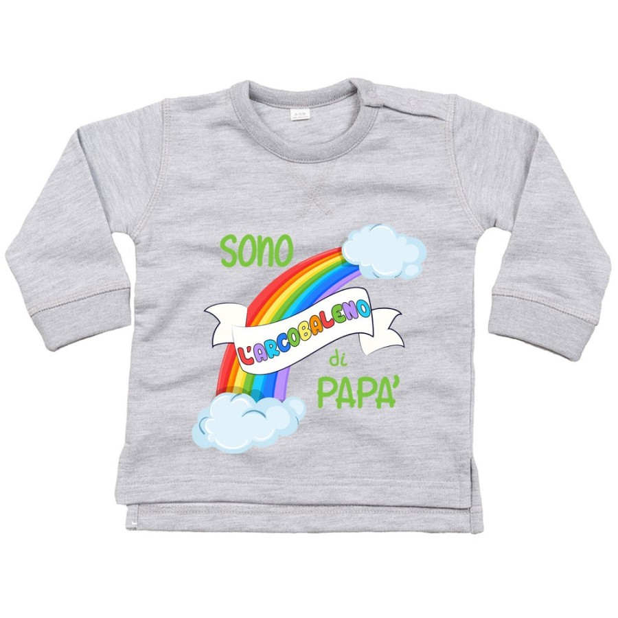 Felpa neonato sono l'arcobaleno di papà Per il papà