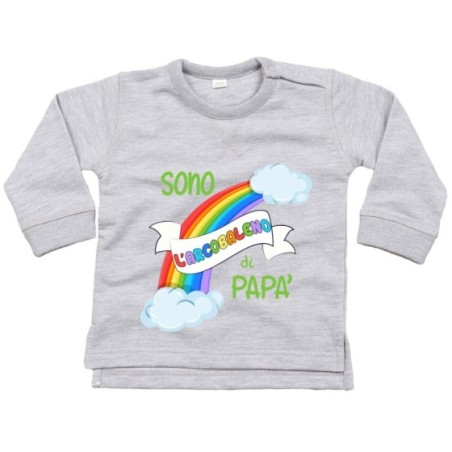 Felpa neonato sono l'arcobaleno di papà Per il papà