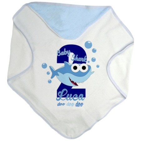 Accappatoio neonato personalizzato con nome festa a tema...