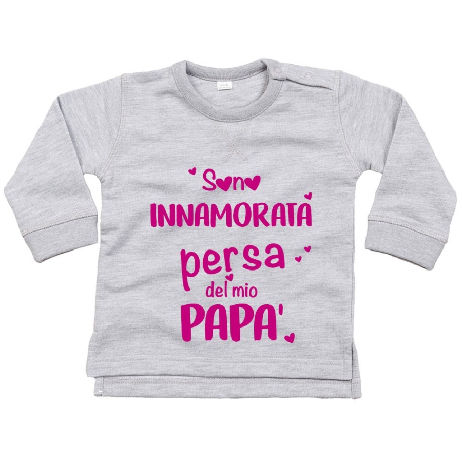 Felpa neonata sono innamorata persa del mio papà Per il papà