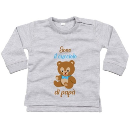 Felpa neonato sono il cucciolo di papà