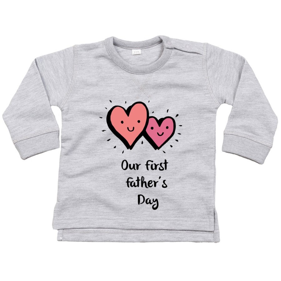 Felpa neonato our first father's day Per il papà