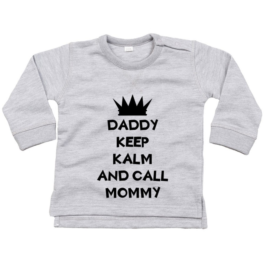 Felpa neonato daddy keep calm and call mommy Per il papà