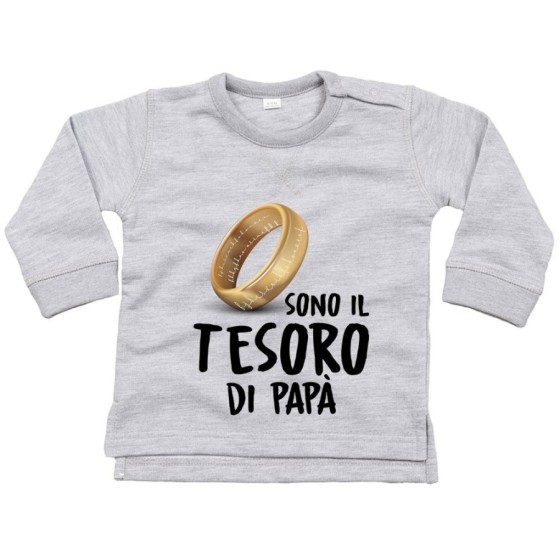 Felpa neonato sono il tesoro di papà Per il papà