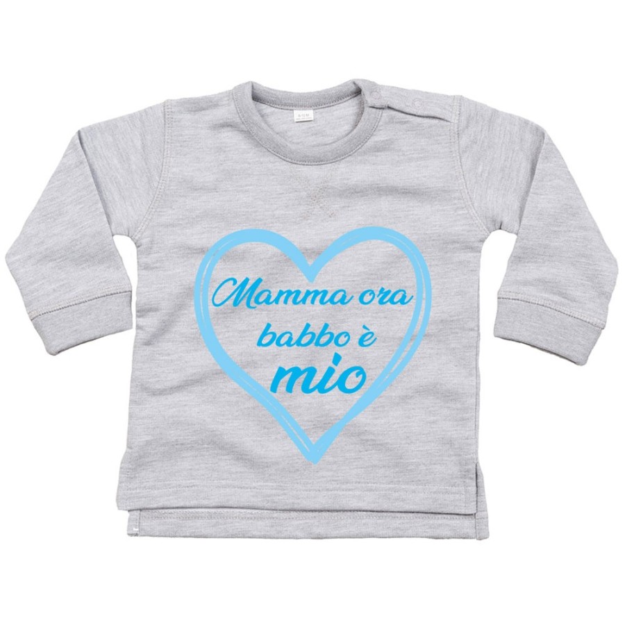 Felpa neonato mamma ora babbo è mio Per il papà