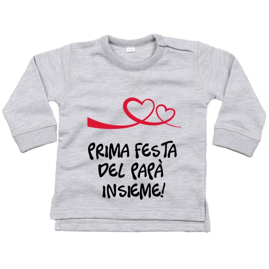 Felpa neonato prima festa del papà insieme Per il papà