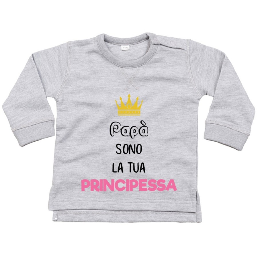 Felpa neonata papà sono la tua principessa Per il papà