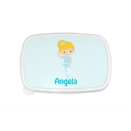 Porta pranzo personalizzato con nome ballerina bionda