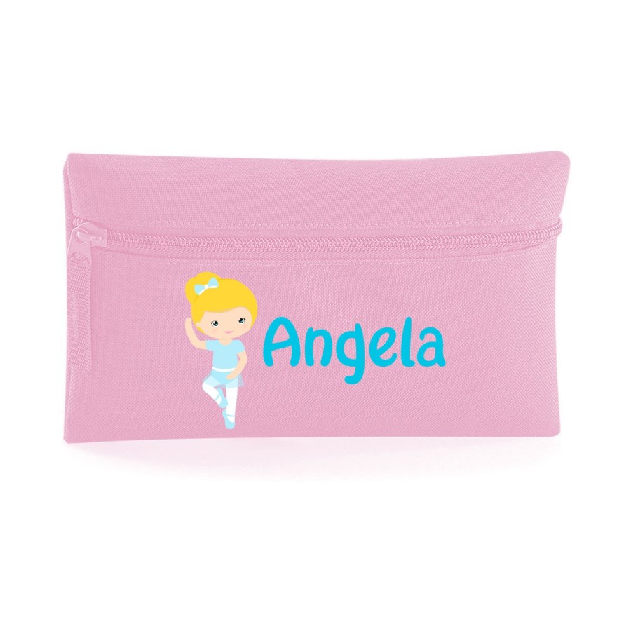 Astuccio personalizzato con nome ballerina bionda Danza
